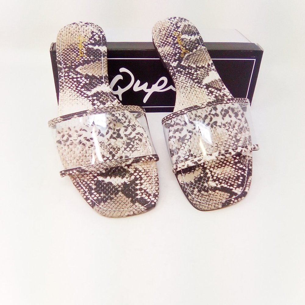 NIB Animal Print Flats Transparent and Snakeskin - Picture 8 of 15